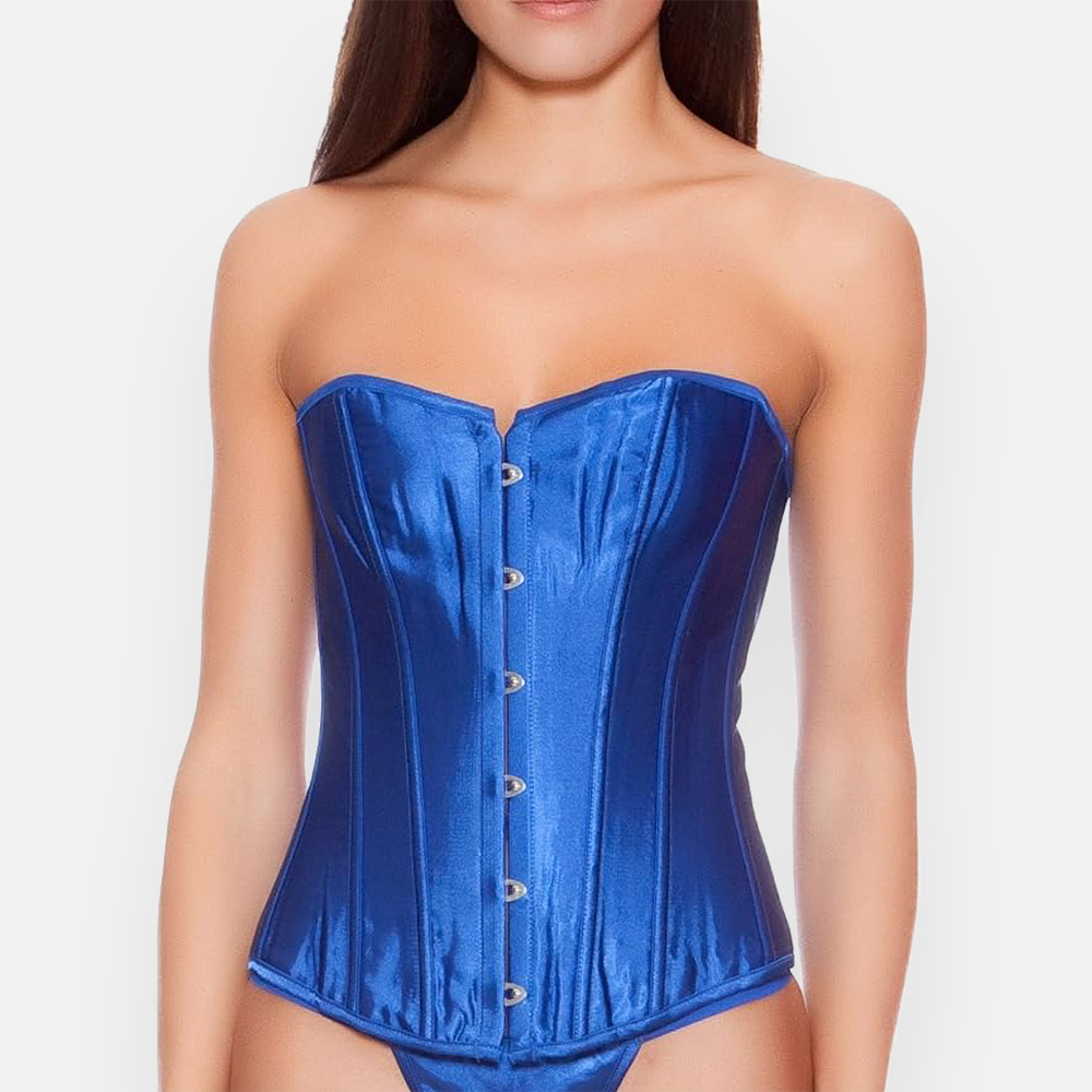 Corset bustier bleu - Vue principale