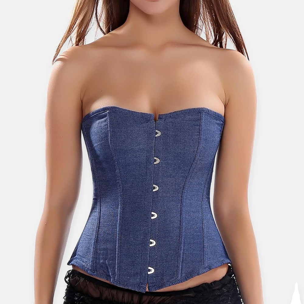 Corset bustier en jean - Vue principale