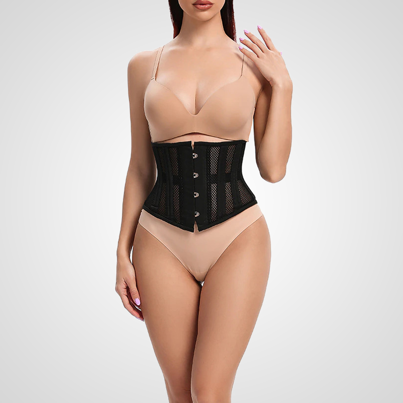 Corset underbust noir - Vue principale