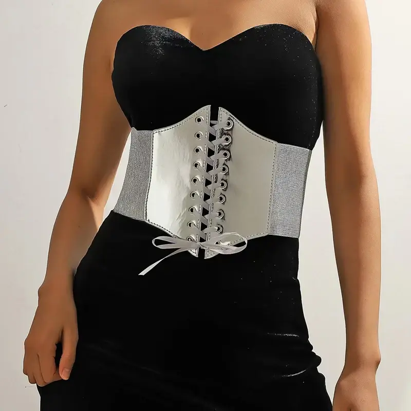 Ceinture Simili-Cuir Grise