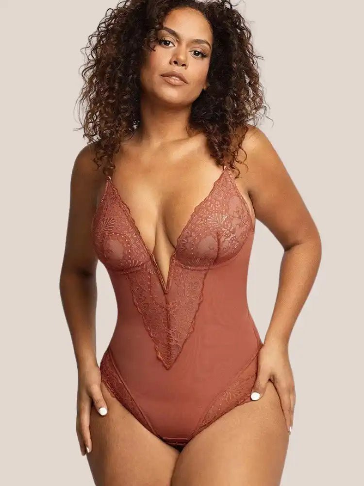 Body Haut Dentelle Terracotta - Vue principale