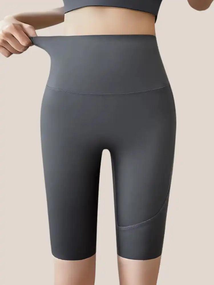 Cuissard Cycliste Anti-Cellulite Anthracite Taille Haute Poche Laterale