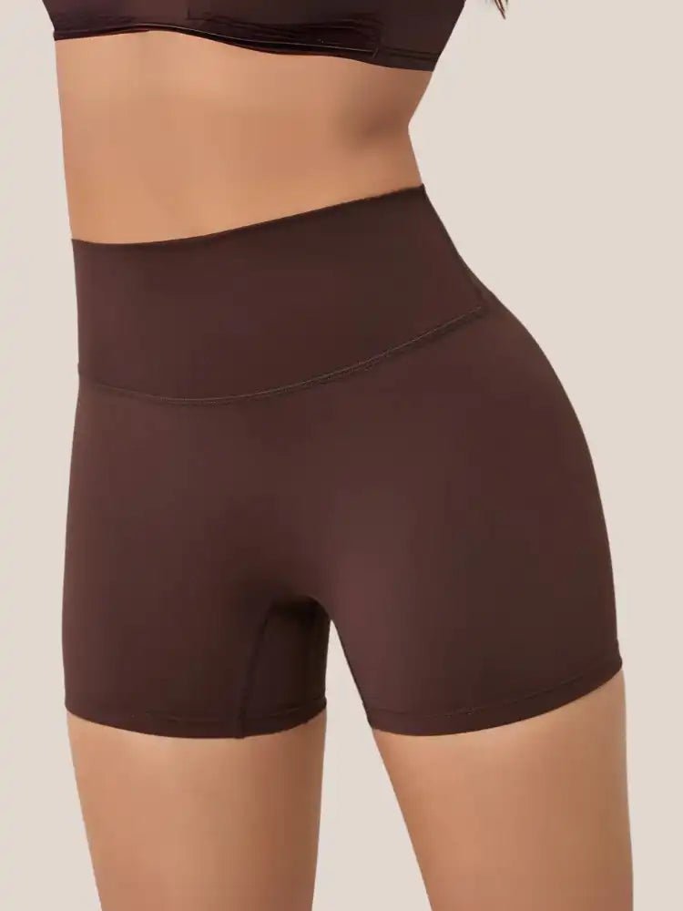 Short Tres Taille Haute Chocolat Compression Sans Coutures - Vue principale