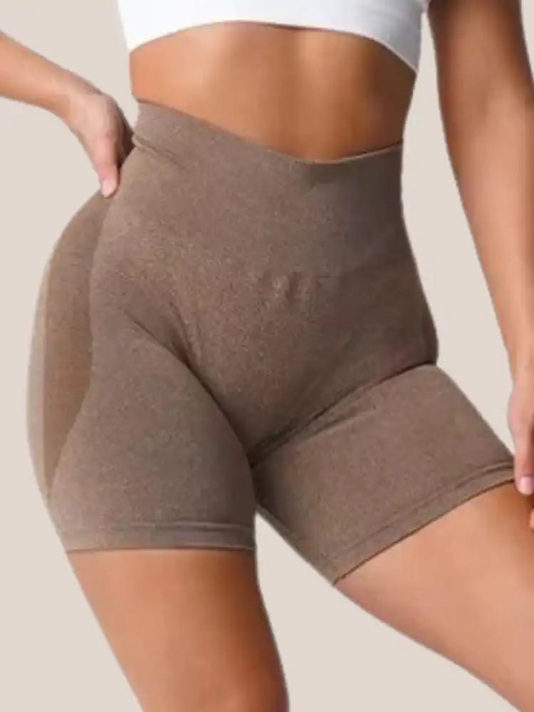 Cuissard Cycliste Taupe Melange Taille Haute Effet V - Vue principale