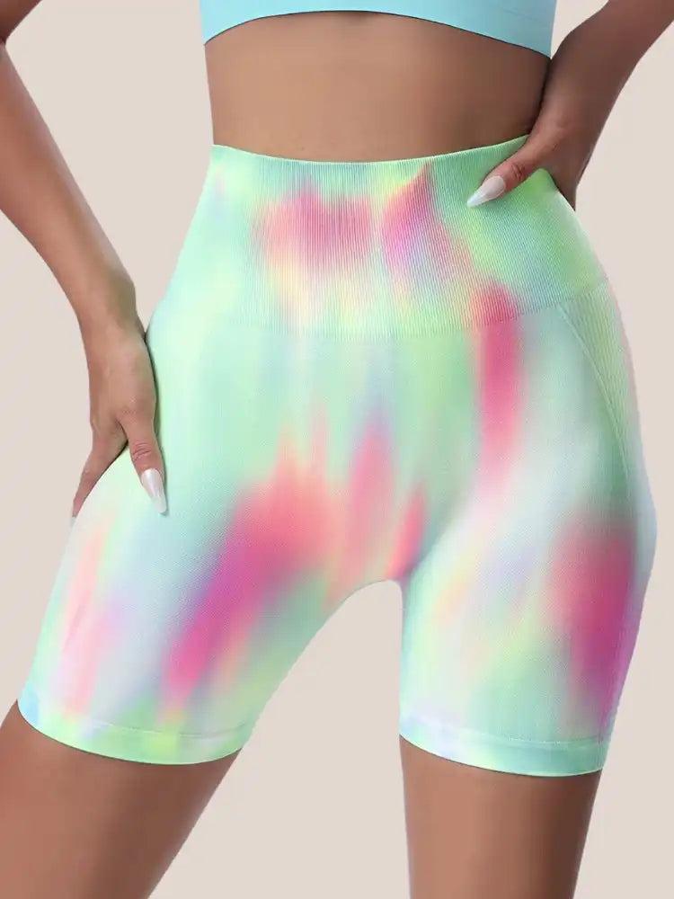 Cuissard Cycliste Peche Bloossom Taille Haute Sans Coutures