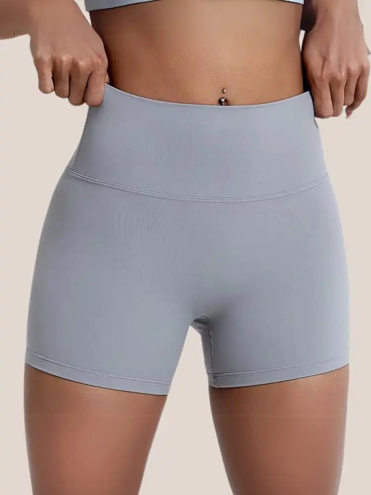 Short Bleu Clair Taille Haute Modelant - Vue principale