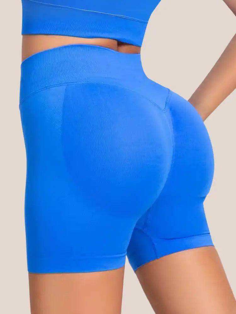 Cuissard Cycliste Bleu Electrique Taille Haute Coutures Stylees
